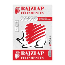 ICO Rajzlap, félfamentes, A4, 120 g/m2, ICO "Süni" rajzlap