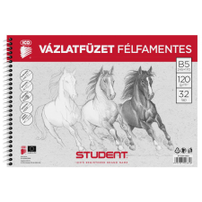 ICO Spirál vázlatfüzet B/5, famentes, 32lap, Student füzet