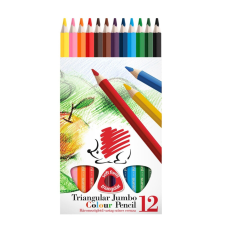 ICO Színes ceruza ICO Süni Jumbo háromszögletű, festett, vastag, 12 darabos készlet színes ceruza