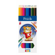ICO Színes ceruza készlet, hatszögletű, ICO "Creative Kids", 12 különböző szín színes ceruza