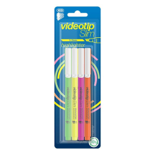 ICO Szövegkiemelő ICO Videotip Slim, 4 db-os készlet filctoll, marker