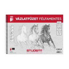 ICO Vázlatfüzet B5 120g. félfamentes Student füzet