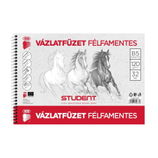 ICO Vázlatfüzet B5 120g. félfamentes Student füzet