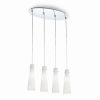 IDEAL LUX KUKY SP4 Clear króm függesztett lámpa (IDE-023038) E27  4 izzós IP20