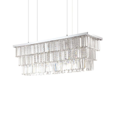 IDEAL LUX Martinez króm kristály függesztett lámpa (IDE-166360) E14 8 égős IP20 világítás