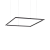 IDEAL LUX Oracle Slim Square fekete LED függesztett lámpa (IDE-259185) LED 1 izzós IP20
