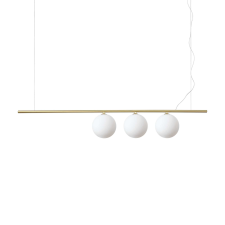 IDEAL LUX Perline fehér-sárgaréz függesztett lámpa (IDE-282114) G9 3 izzós IP20 világítás