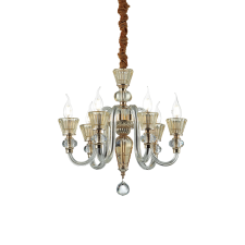 IDEAL LUX STRAUSS SP6 arany csillár (IDE-140605) E14 6 izzós IP20 világítás