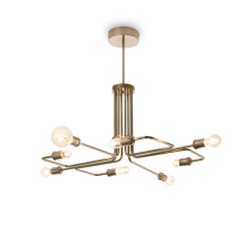 IDEAL LUX Triumph sárgaréz-átlátszó csillár (IDE-160269) E27 8 izzós IP20 világítás