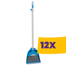Ideal Műanyag partvis hosszúnyelű szemeteslapáttal 110cm Kék (Karton - 12 db) takarító és háztartási eszköz