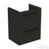 Ideal Standard I.Life S 50x37,5 cm-es 2 fiókos fali szekrény mosdó és fogantyú nélkül,Carbon grey matt T5291NV