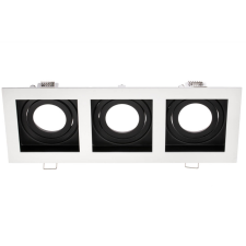 Idealed HALOGEN lámpatest GEMINUS süllyesztett mozgatható SQUARE fehér 3x GU10 világítás