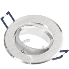 Idealed HALOGEN lámpatest, süllyesztett, mozgatható, kerek, ezüst, szálcsiszolt, GU10 világítás