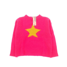  IDEXE csillagmintás neon pink pulóver - 116 gyerek pulóver, kardigán