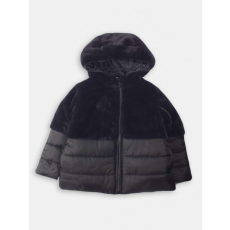 Idexe fekete szőrmés kabát - 104