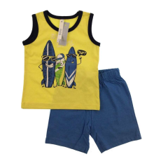 Idexe kisfiú szörfös sárga-kék ruhaszett - 86