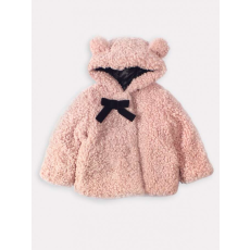 Idexe kislány rózsaszín macifüles kabát