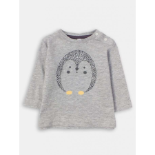  IDEXE pingvinmintás szürke hosszú ujjú babafelső gyerek póló