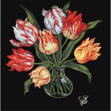 IDEYKA : Festés számok szerint, Kecses tulipánok - 40 x 40 cm kreatív és készségfejlesztő