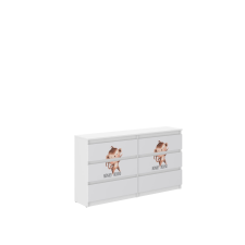  Ifjúsági 6 fiókos Komód 140cm - Majom gyermekbútor