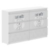  Ifjúsági komód 6 fiókos 120cm - fehér maci