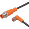 ifm Electronic EVC210 Összekötő vezeték Dugó, egyenes, Alj, hajlított 0.3 m Pólusszám: 3, 4 1 db (EVC210)