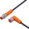 ifm Electronic EVC304 Összekötő vezeték Dugó, egyenes, Alj, hajlított 5 m Pólusszám: 4, 4 1 db (EVC304)