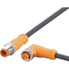 ifm Electronic EVC725 Összekötő vezeték Dugó, egyenes, Alj, hajlított 1 m Pólusszám: 4, 5 1 db (EVC725)