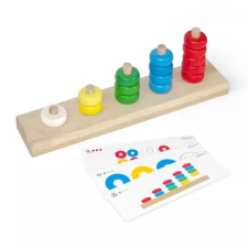 IGROTECO Fa piramisépítő készlet számoláshoz társasjáték