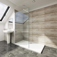 IHO-564 Walk-in 8 mm-es edzettüveg zuhanyfal, 100x200cm kád, zuhanykabin