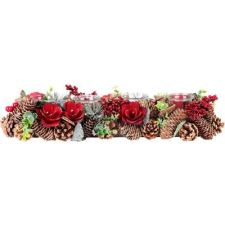  Ikebana MagicHome Vianoce, prírodná, adventná, 50x16x9 cm karácsonyi dekoráció
