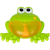 Ikonka Foam bath toy with bubble generator frog (ikonka_KX7219_1)