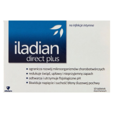 Iladian Direct Plus Hüvelyi Tabletták Intim Fertőzések Tüneteinek Enyhítésére, 10 Tabletta vitamin és táplálékkiegészítő