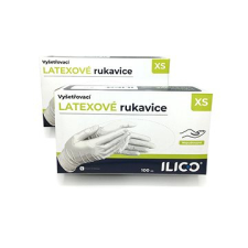 ILICO Latex kesztyű, XS, 100 db gyógyászati segédeszköz
