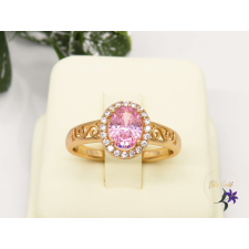  Ilma antiallergén központi köves gyűrű- 18K-rózsaszin gyűrű