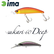  Ima Sukari 60 Deep 60mm 8g 017 Rainbow Trout wobbler csali