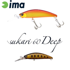  Ima Sukari 60 Deep 60mm 8g 019 Smoked Gold Blackberry wobbler csali