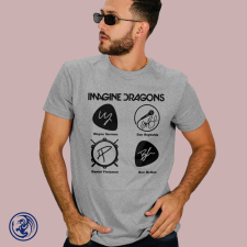  Imagine Dragons - Autogram – logó férfi póló ajándéktárgy