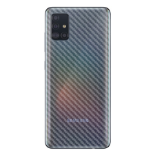 IMAK hátlapvédő fólia (karcálló, ujjlenyomat mentes, full cover, karbon minta) ÁTLÁTSZÓ Samsung Galaxy A51 (SM-A515F) mobiltelefon kellék