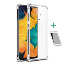 IMAK Samsung Galaxy A30 (SM-A305F) szilikon telefonvédő (közepesen ütésálló + képernyővédő fólia) átlátszó tok és táska