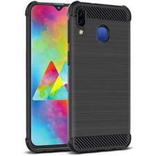 IMAK SAMSUNG Galaxy M20, IMAK VEGA CARBON szilikon mobiltok, FEKETE tok és táska
