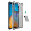 IMAK szilikon telefonvédő (közepesen ütésálló, légpárnás sarok + képernyővédő fólia) FÜSTSZÍNŰ [Huawei P40] (5996457966738)