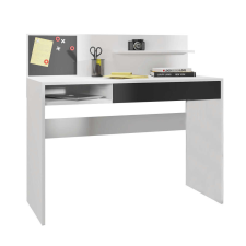  IMAN PC íróasztal mágneses táblával, fehér/fekete íróasztal