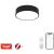 Immax Neo Rondate Slim Smart mennyezeti lámpa 25 x 7 cm, 18 W, fekete, Zigbee 3.0