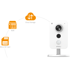 IMOU ip wifi csempekamera - cube (4mp, 2,8mm, h265, ir10m, mikrofon, hangszóró, microsd, poe) ipc-k42ap megfigyelő kamera