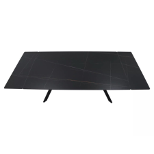  Imperia 160 Kihúzható Kerámia Étkezőasztal Matt Fekete bútor