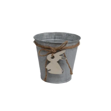 Impex KASPÓ BÁDOG LOGÓVAL 140-B-416/M D16,5X15HXD12CM 1DB kerti dekoráció