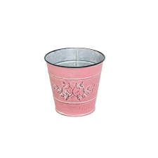 Impex KASPÓ BÁDOG PINK KEREK 140-B-22-81 D13/9XH12CM 1DB kerti dekoráció