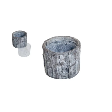 Impex KASPÓ FAKÉREG HENGER SZÜRKE 66-F24/GREY D8XH7CM 1DB kerti dekoráció