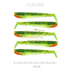  Impulse Shad 7.5cm 5db gumihal (9721-846) Zöld Narancs Flitter csali